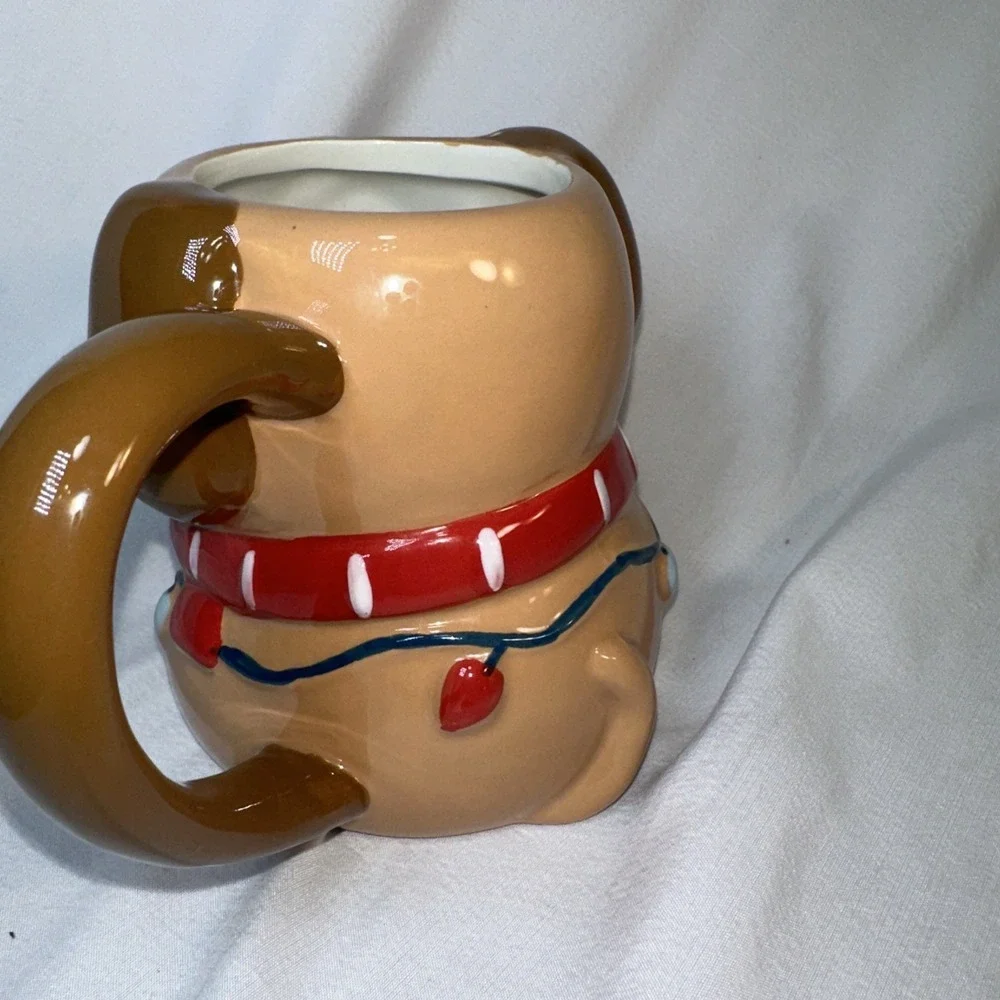 Target Wondershop Pug Figural Mug 2023 Christmas Lights Dog Coffee Earthenware